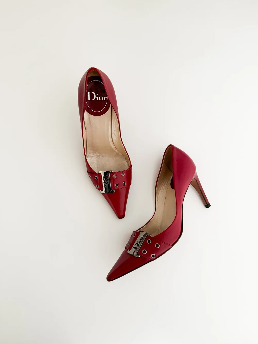 Christian Dior by John Galliano 2000's Dark Red Leather
